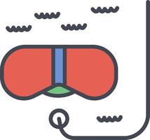 Snorkeling Vector Icon