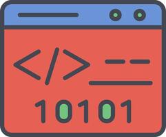 Binary Website Vector Icon