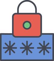icono de vector de código pin