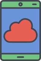 icono de vector de nube