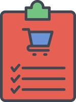 Shopping List Vector Icon