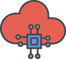 Cloud Computing Vector Icon