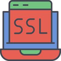 icono de vector de ssl