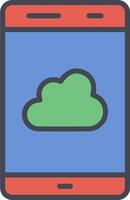 icono de vector de nube