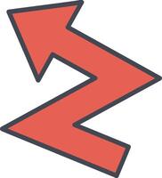 ZigZag Arrow Vector Icon