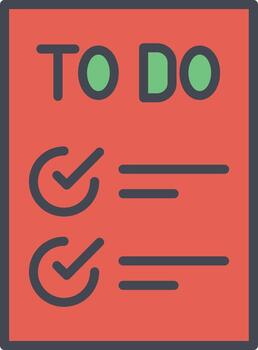 Today to Done Checklist Vector Icon