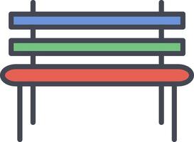 Garden Bench Vector Icon