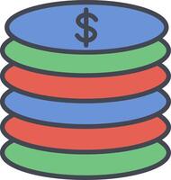 Stack of Coins Vector Icon