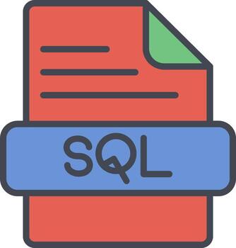 icono de vector de sql