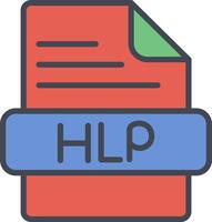 icono de vector de hlp