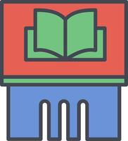 Ancient Book Exhibit Vector Icon