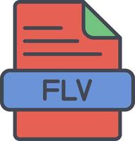 icono de vector de flv