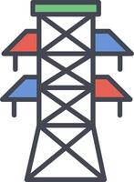 icono de vector de torre de electricidad