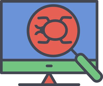 icono de vector de depuración