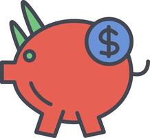 Piggy Saving Vector Icon