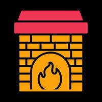 icono de vector de chimenea