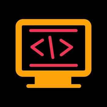 icono de vector de codificación