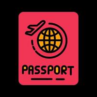 icono de vector de pasaporte