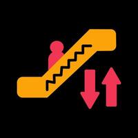 icono de vector de escalera mecánica