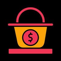 Dollar Basket Vector Icon