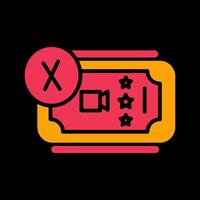 Cancel Ticket Vector Icon