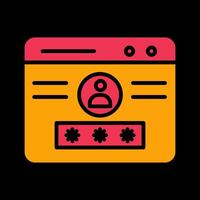 Web login Vector Icon