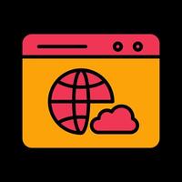 Web Cloud Vector Icon
