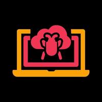 Bug Cloud Vector Icon