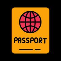 icono de vector de pasaporte