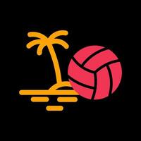 icono de vector de voleibol de playa