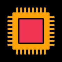 icono de vector de cpu