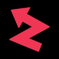 ZigZag Arrow Vector Icon