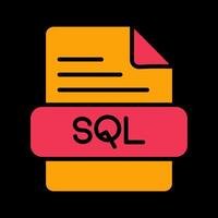 icono de vector de sql