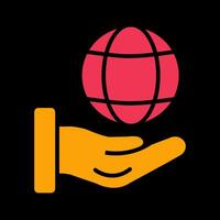 Global Hand Vector Icon