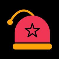 icono de vector de gorro de navidad