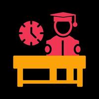 Studying on Desk I Vector Icon