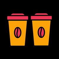 Two Coffees Vector Icon