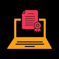 Online Graduation Vector Icon