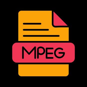 icono de vector de mpeg