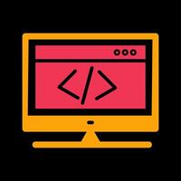 icono de vector de codificación html