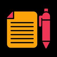 Documents and Pen Vector Icon