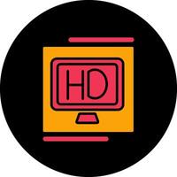 hd calidad vector icono