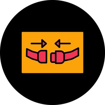 icono de vector de cinturón de seguridad