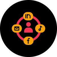 Social Circle Vector Icon