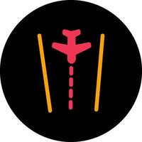 Plane on Runway Vector Icon