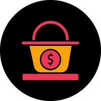 Dollar Basket Vector Icon