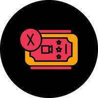 Cancel Ticket Vector Icon