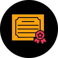 icono de vector de certificado