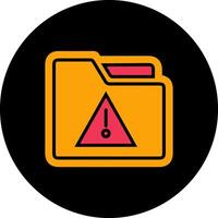 alerta carpeta vector icono