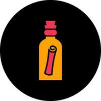 Scroll in Bottle Vector Icon